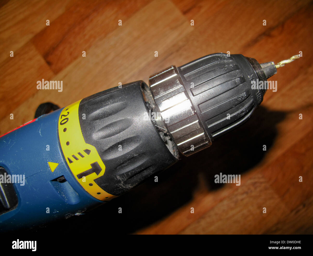 Cordless electric drill / screwdriver chuck Stock Photo Alamy