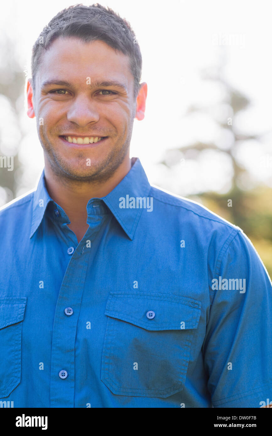 Attractive Man With Short Hair Stock Photo 67009471 Alamy