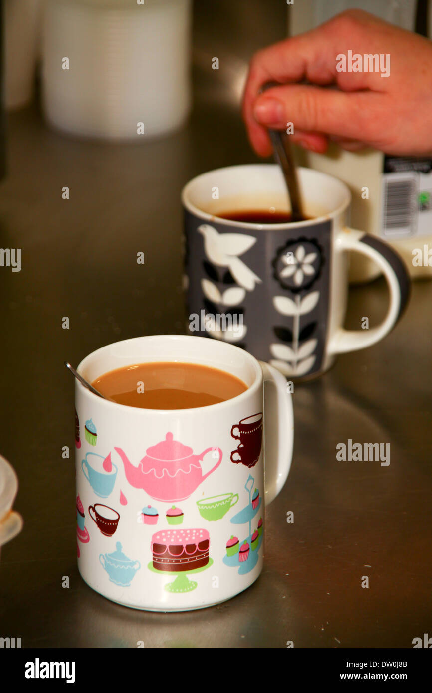 Coffee making urn hi-res stock 