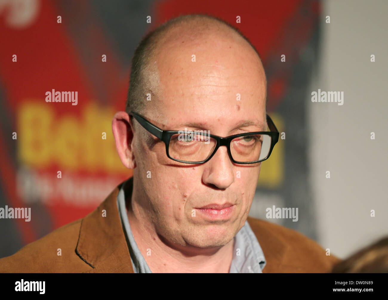 Cologne, Germany. 25th Feb, 2014. Director Arne Birkenstock arrives for the  screening of the film 'Beltracchi - The Art of Forgery' in Cologne,  Germany, 25 February 2014. Photo: Oliver Berg/dpa/Alamy Live News