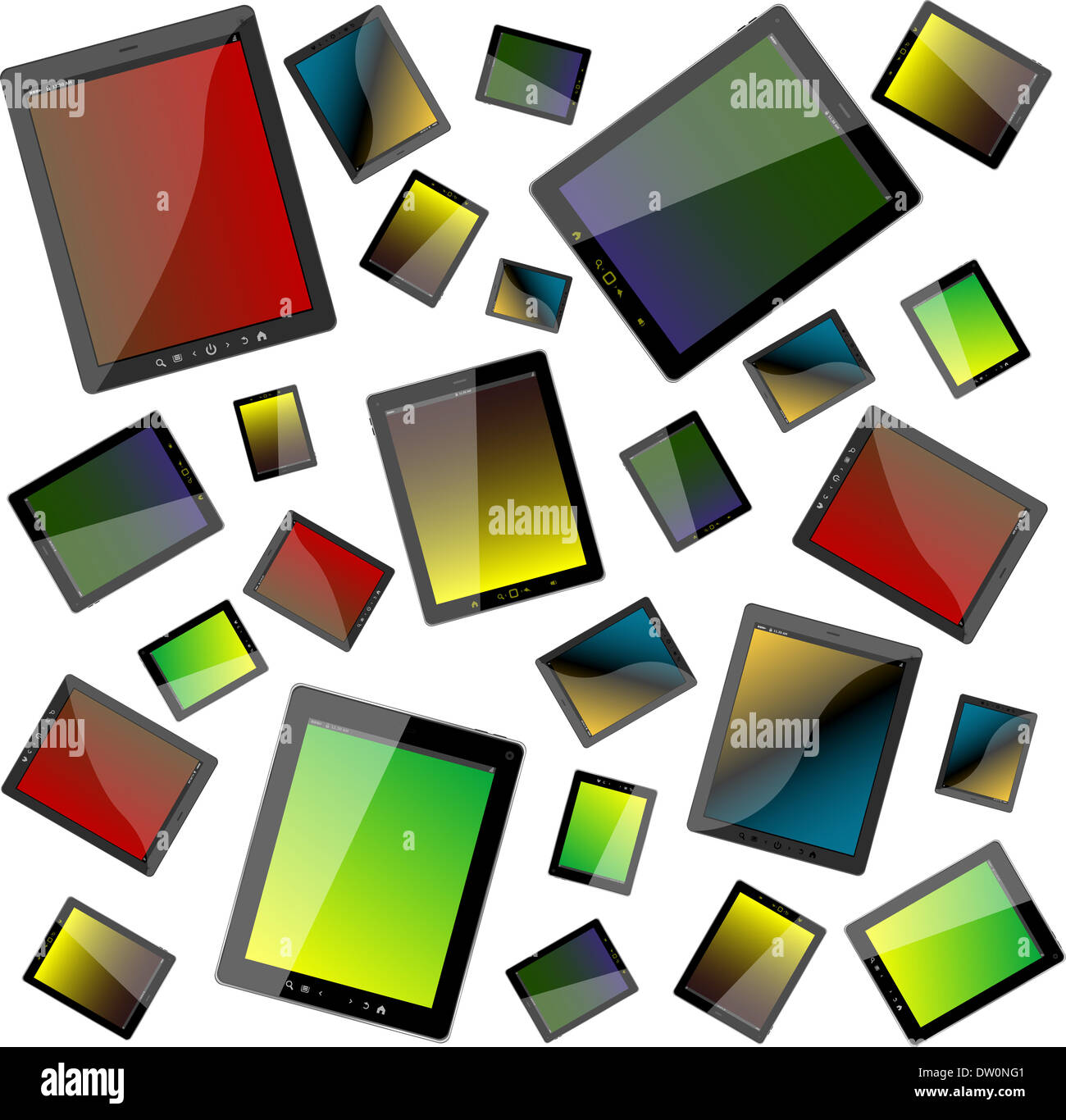 Tablet pc seamless wallpaper background Stock Photo