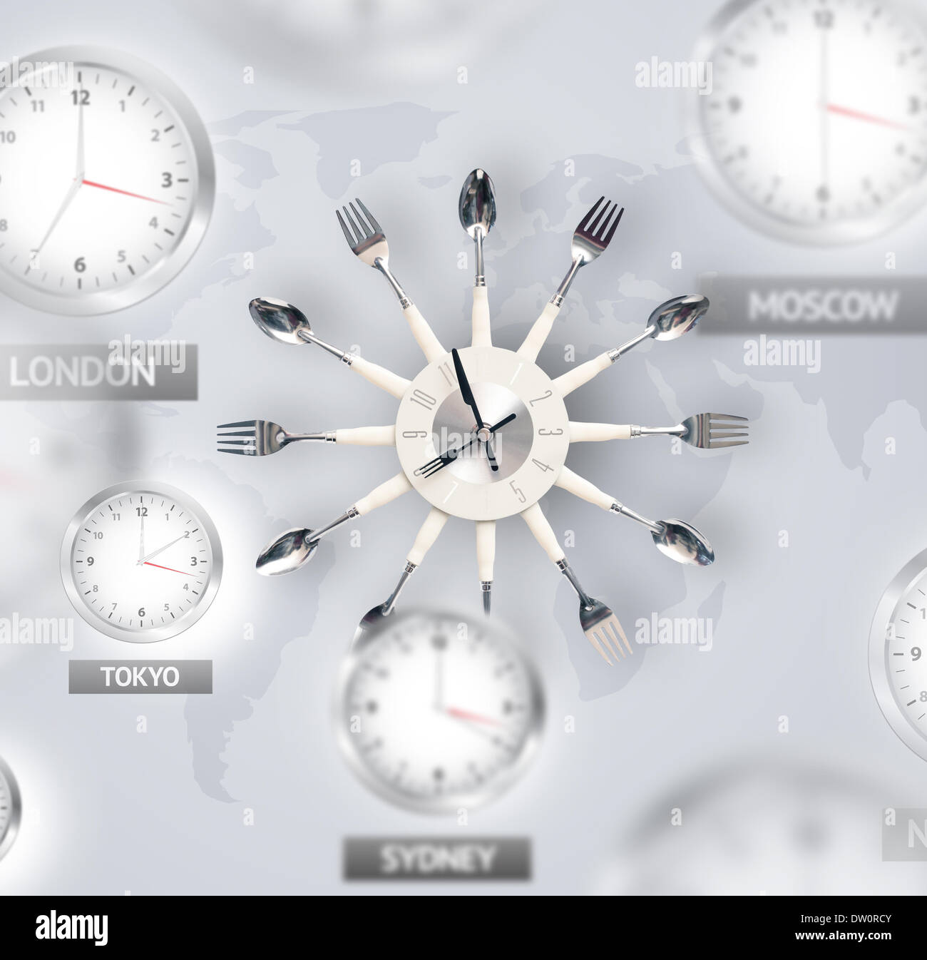 World clocks airport hi-res stock photography and images - Alamy
