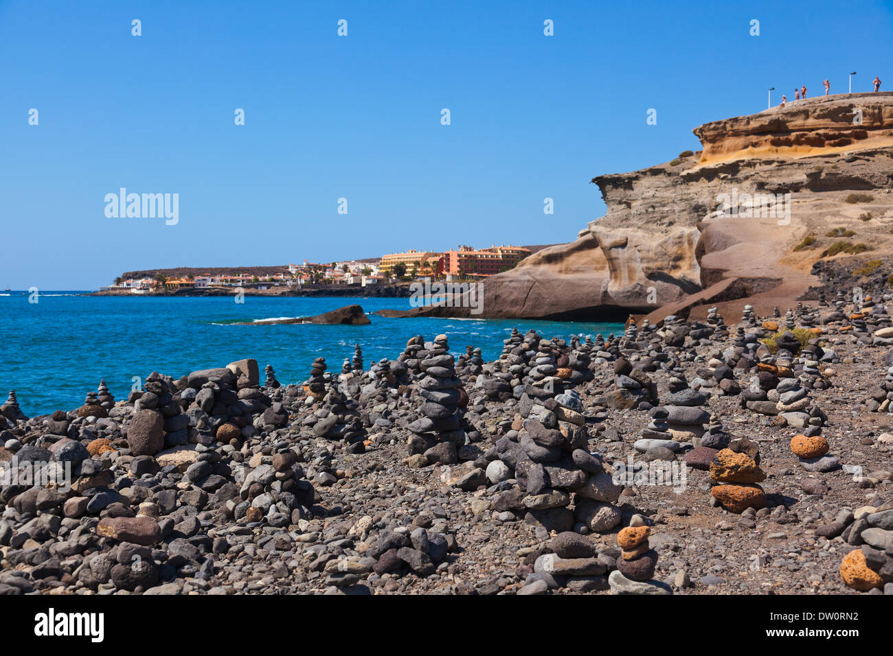 Stack of stones on beach Stock Photo - Alamy