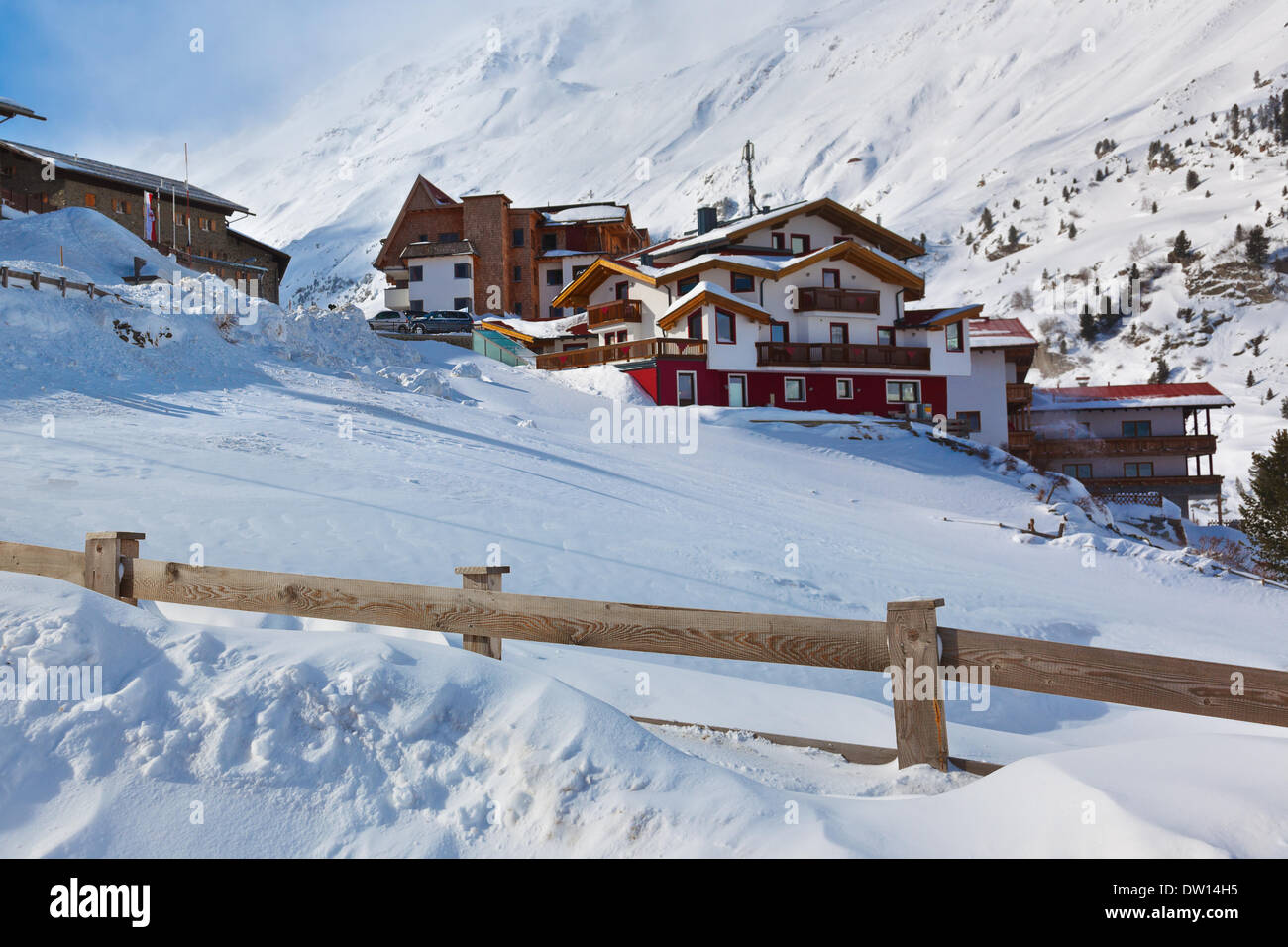Mountain ski resort Obergurgl Austria Stock Photo