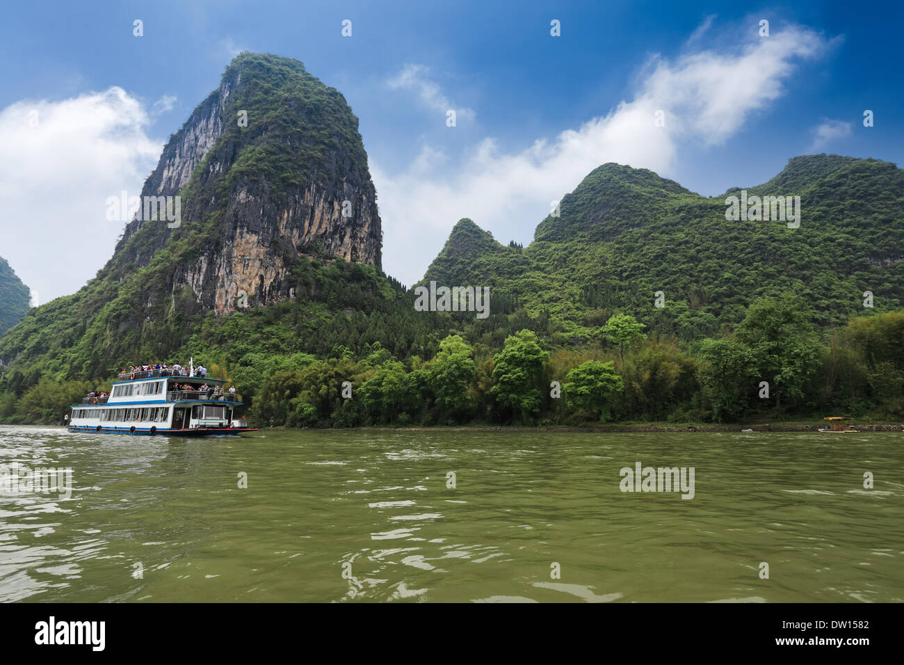 scenery of lijiang river in guilin Stock Photo