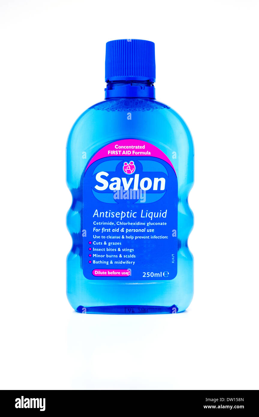 Savlon antiseptic liquid Stock Photo