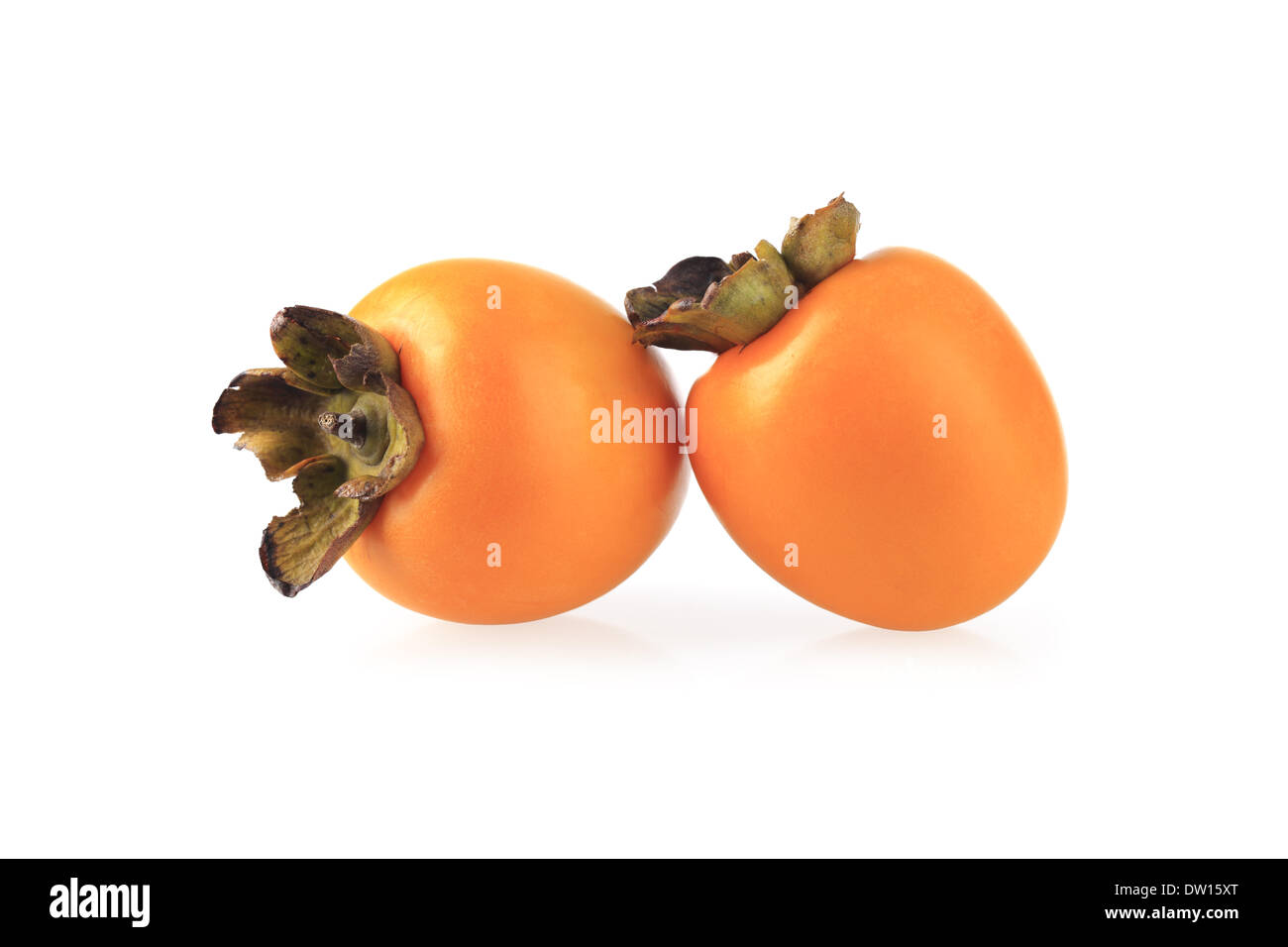 two persimmons Stock Photo
