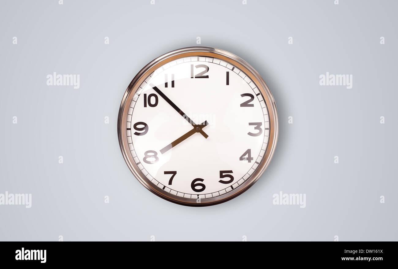 Modern clock with hours and minutes Stock Photo Alamy