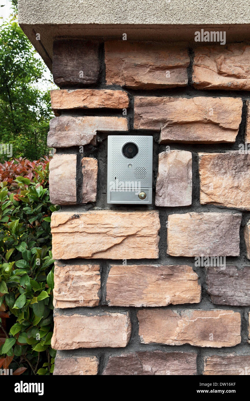 home security doorbell Stock Photo