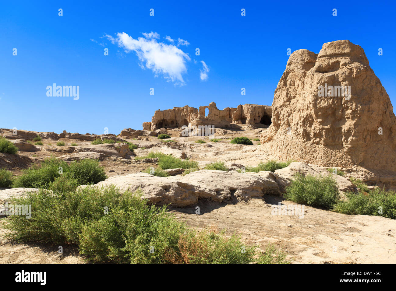 the jiaohe ruins in turpan Stock Photo