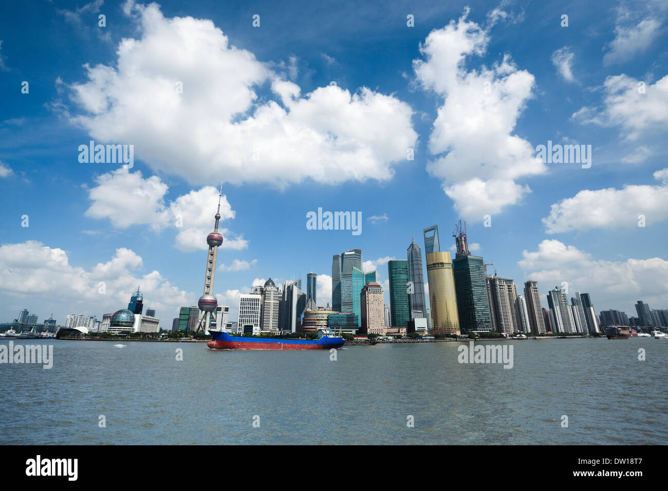 shanghai under the blue sky Stock Photo