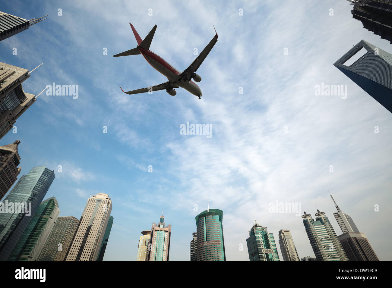 aircraft in shanghai Stock Photo