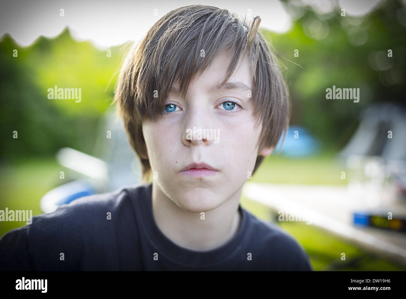 portrait of a teenage boy, self confident Stock Photo