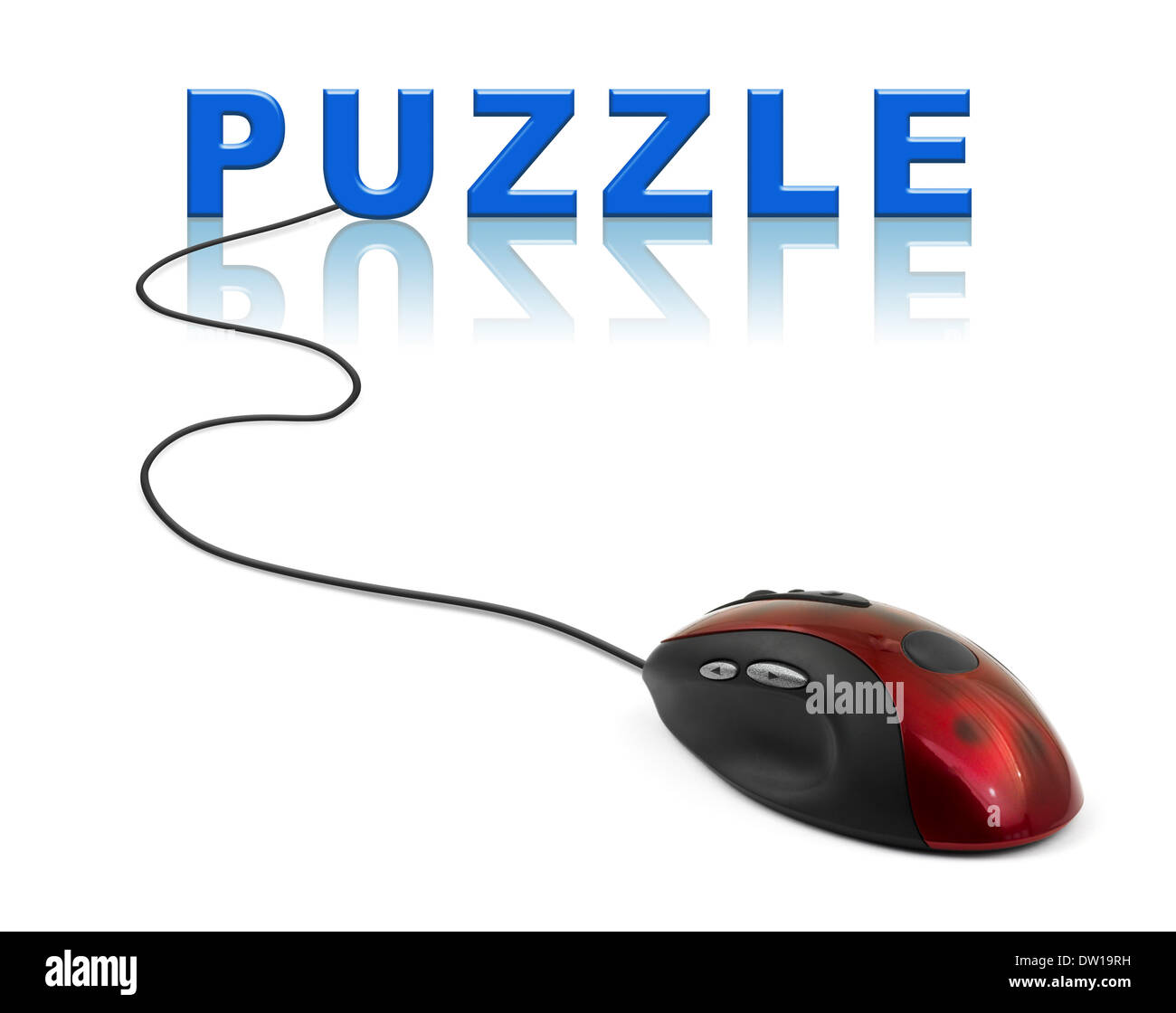 Computer mouse and word Puzzle Stock Photo Alamy