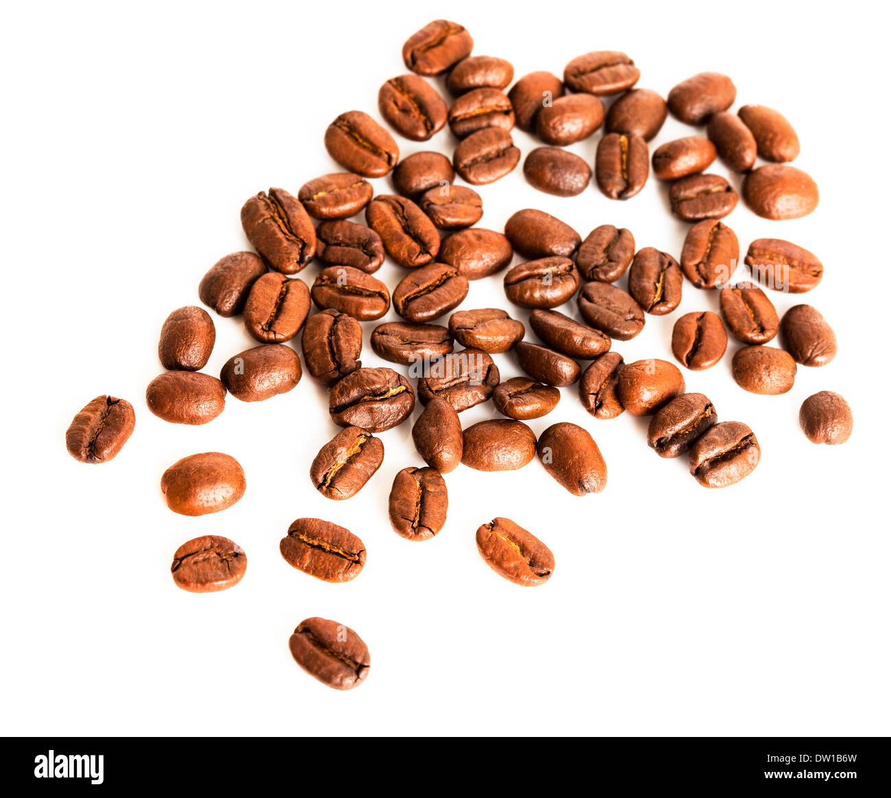 coffee beans isolated on white background Stock Photo - Alamy