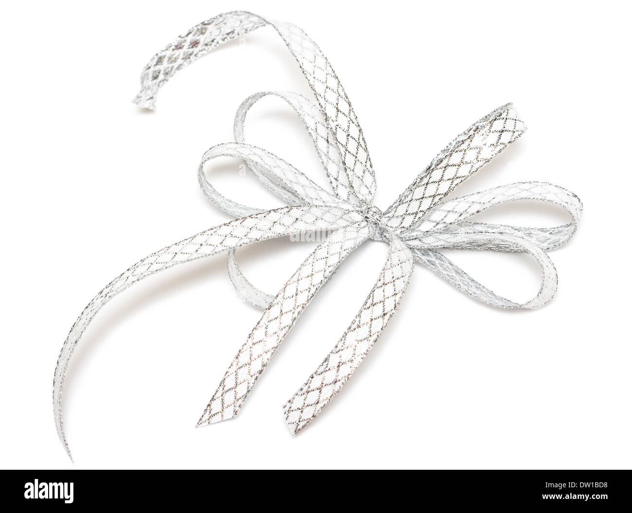 silver ribbon isolated on white background Stock Photo Alamy