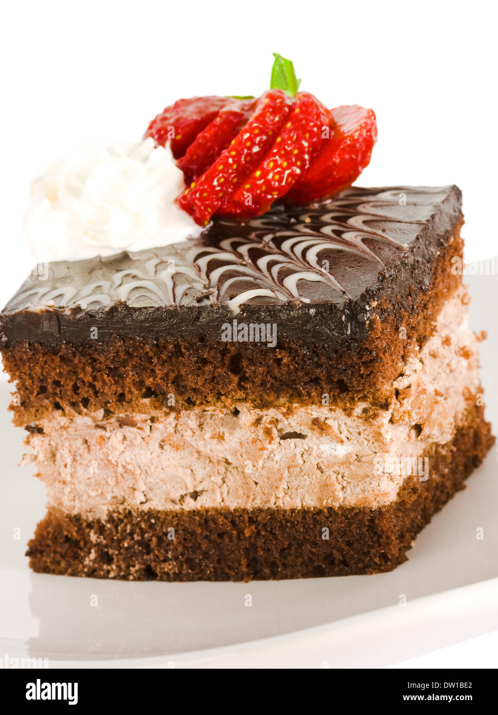 Strawberry cake piece hi-res stock photography and images - Alamy