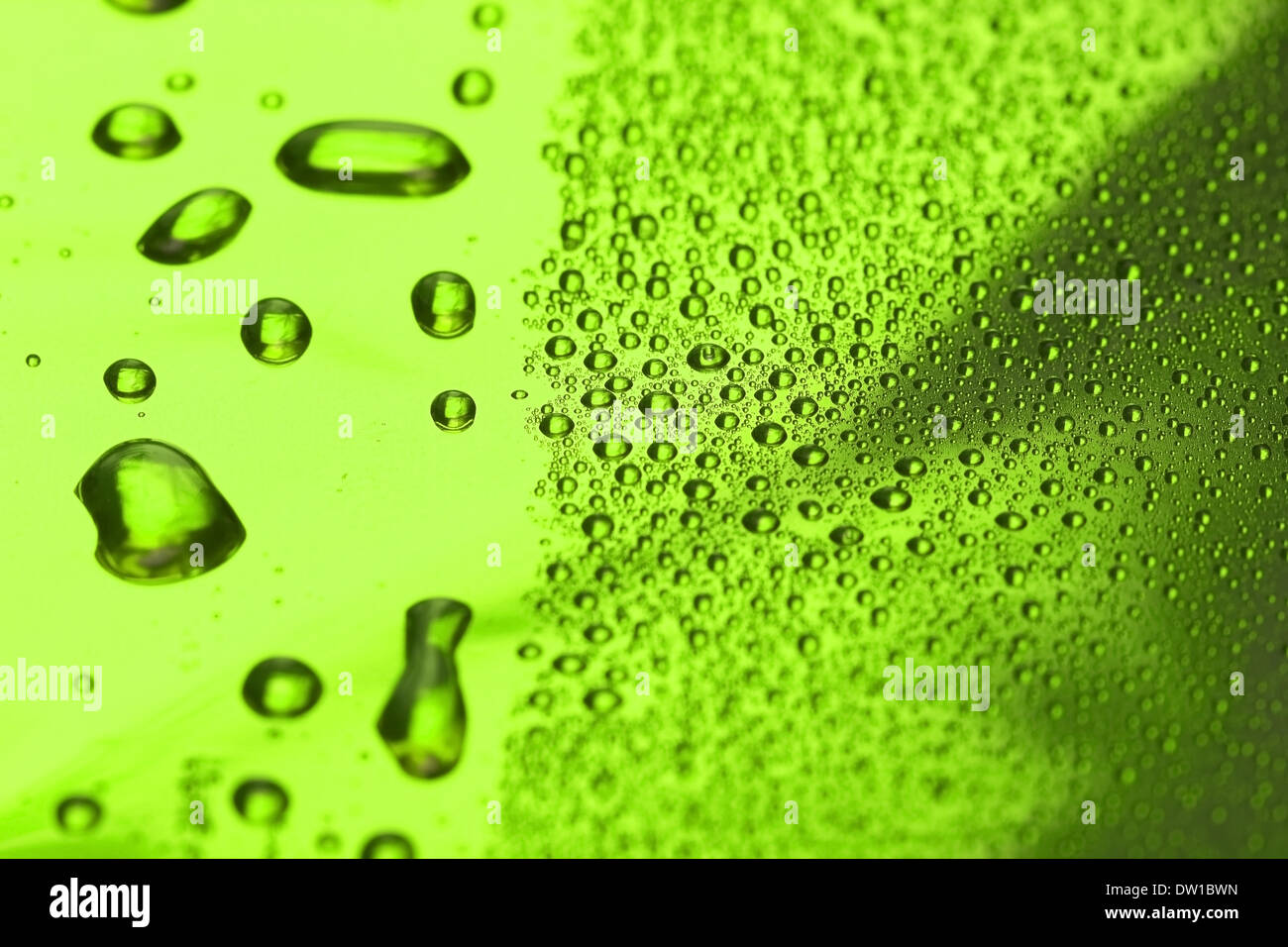 green water drop for background Stock Photo