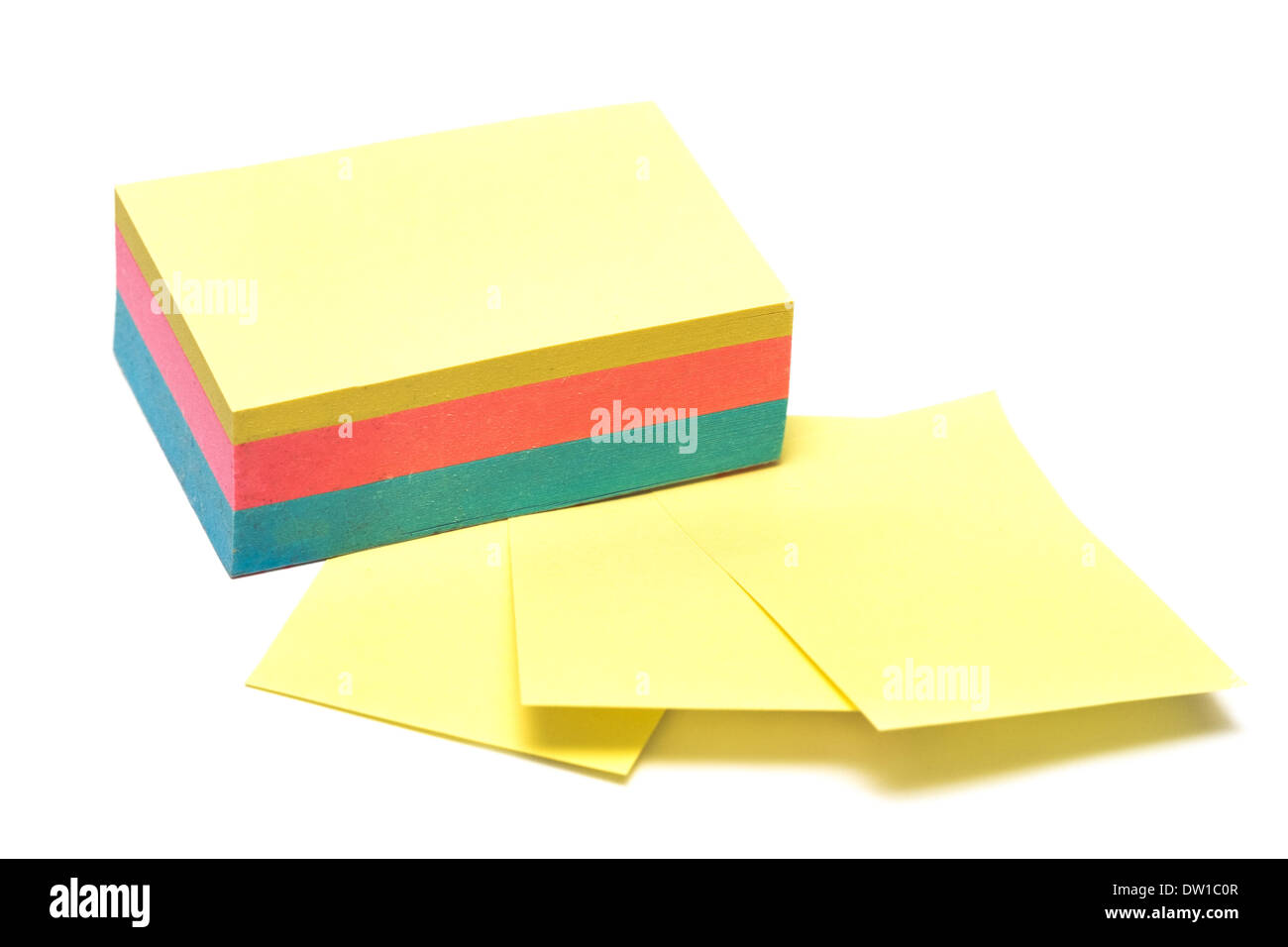 colored pages of notebook on white Stock Photo Alamy