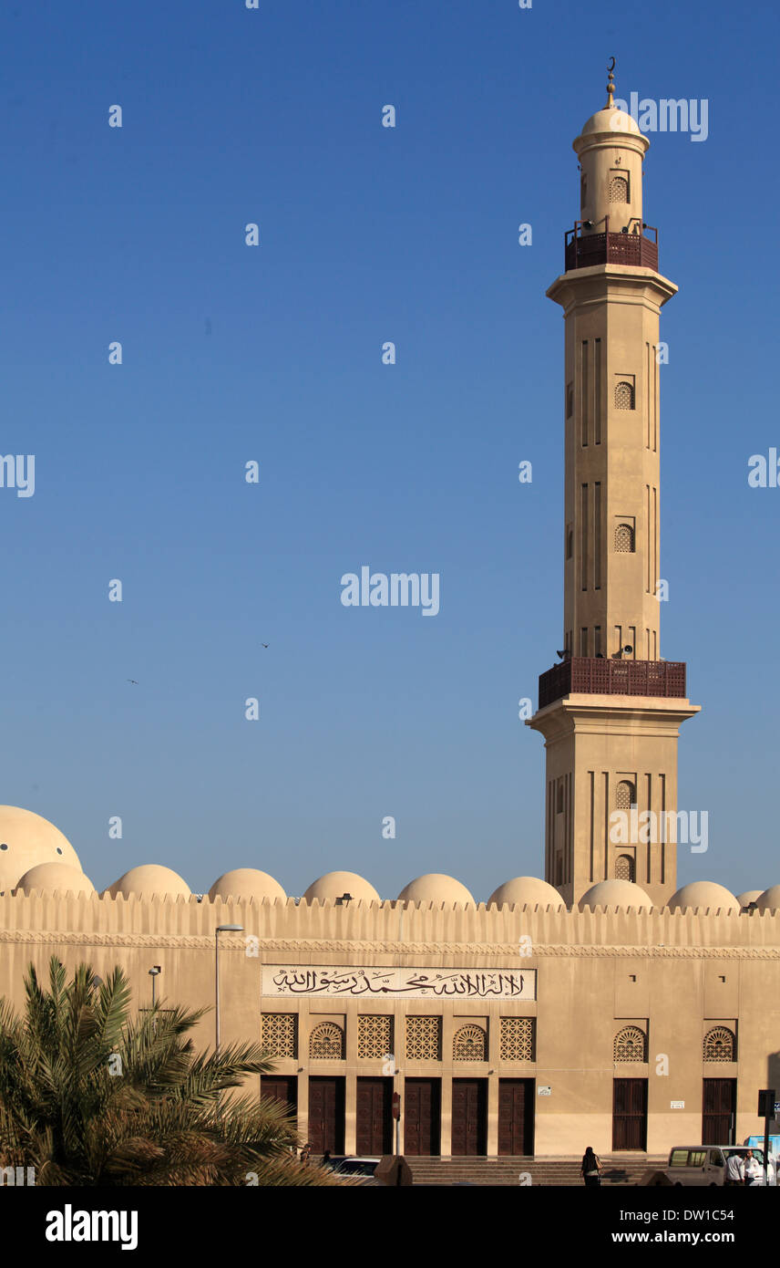 United Arab Emirates, Dubai, Bur Dubai, Grand Mosque, Stock Photo