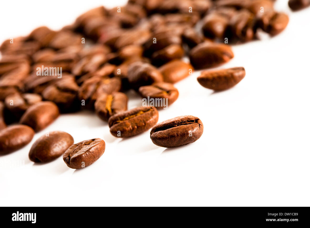 coffee beans isolated on white background Stock Photo - Alamy