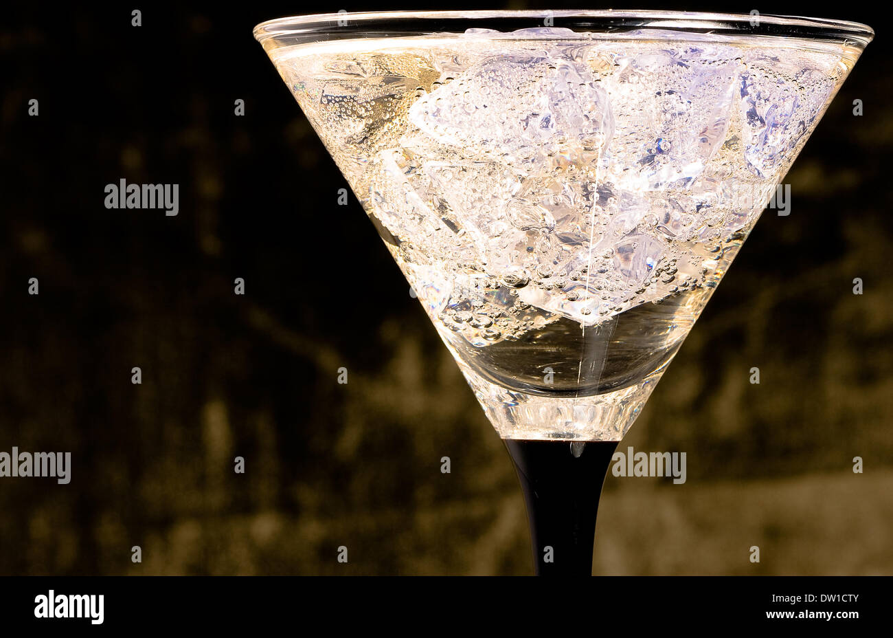 glass with martini and ice Stock Photo Alamy