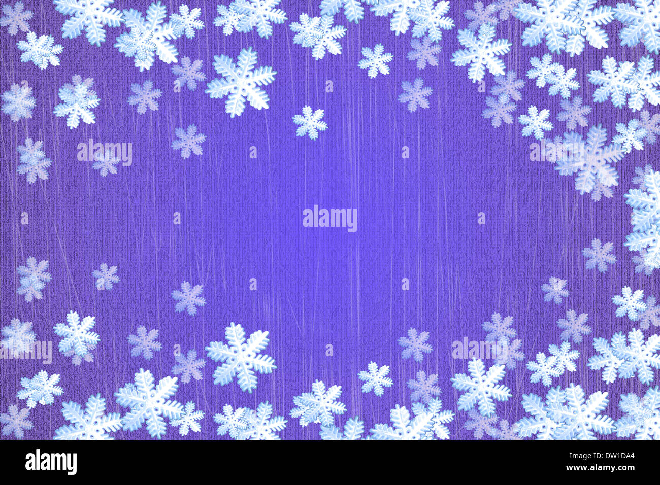 winter snowflake background and frame Stock Photo - Alamy