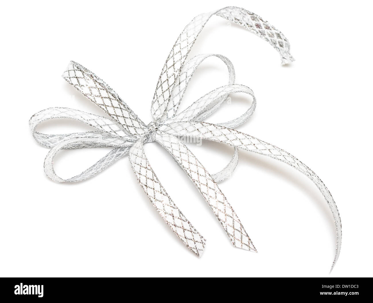 silver ribbon isolated on white background Stock Photo - Alamy