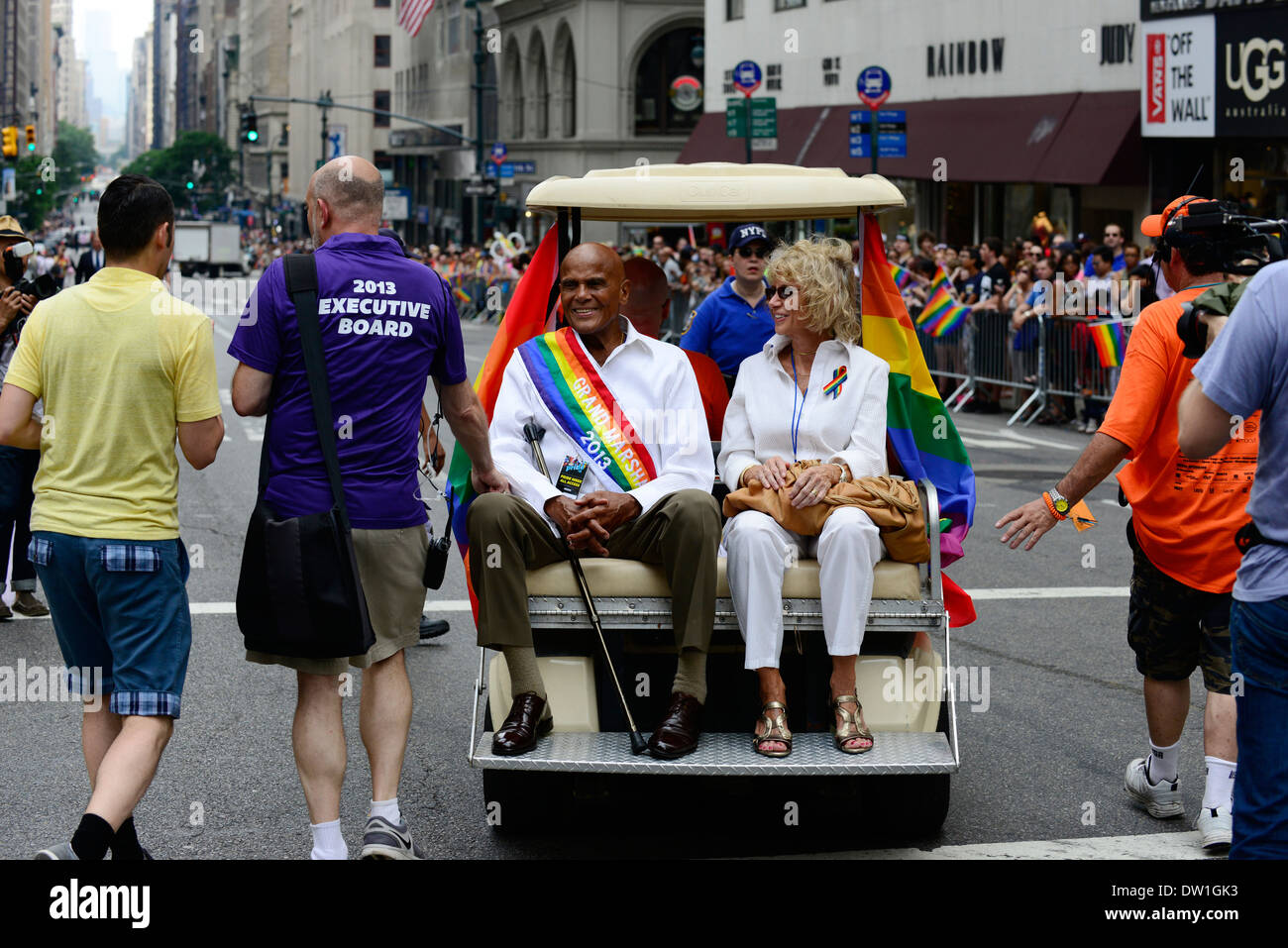 NYC honorable guests Harry Belafonte and his wife Pamela Frank Stock