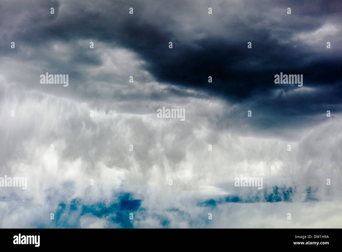 Storm clouds over the small mountain town of Salida, Colorado, USA Stock Photo