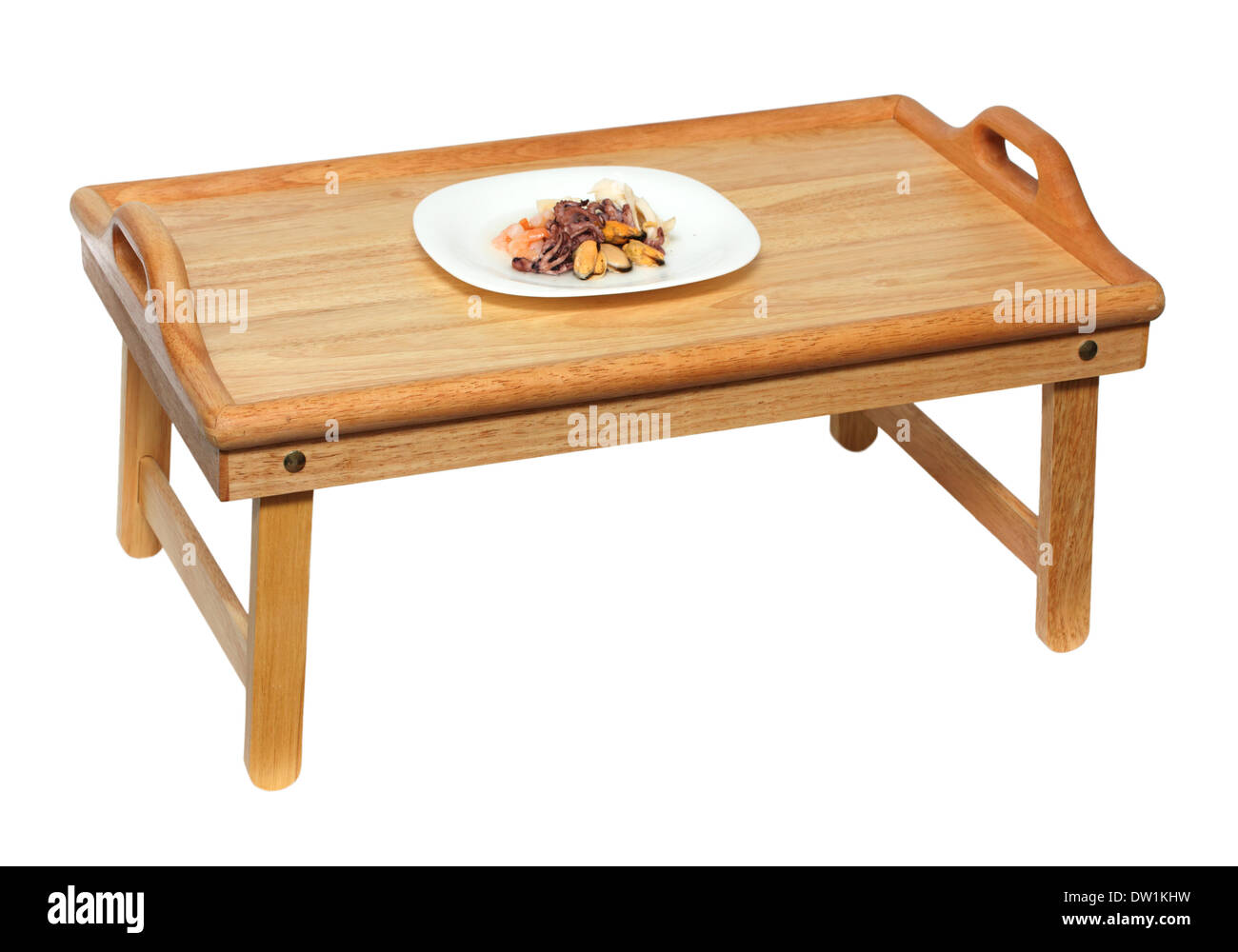 Wooden table food Cut Out Stock Images & Pictures - Alamy