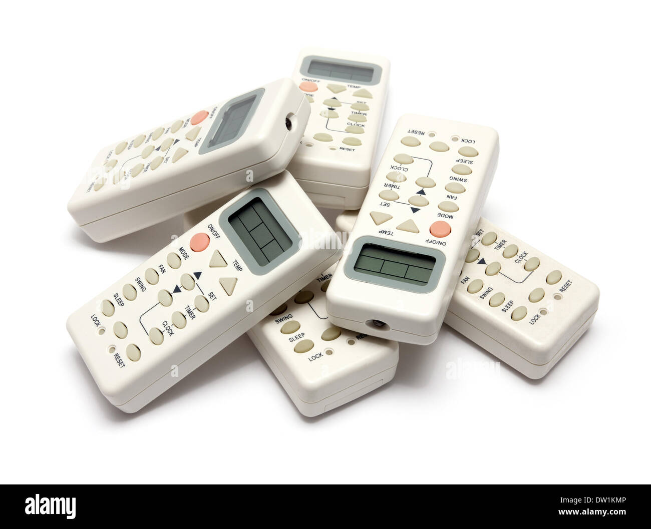 remote infrared devices in heap Stock Photo