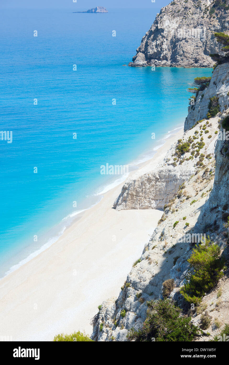 White Egremni beach (Lefkada, Greece) Stock Photo