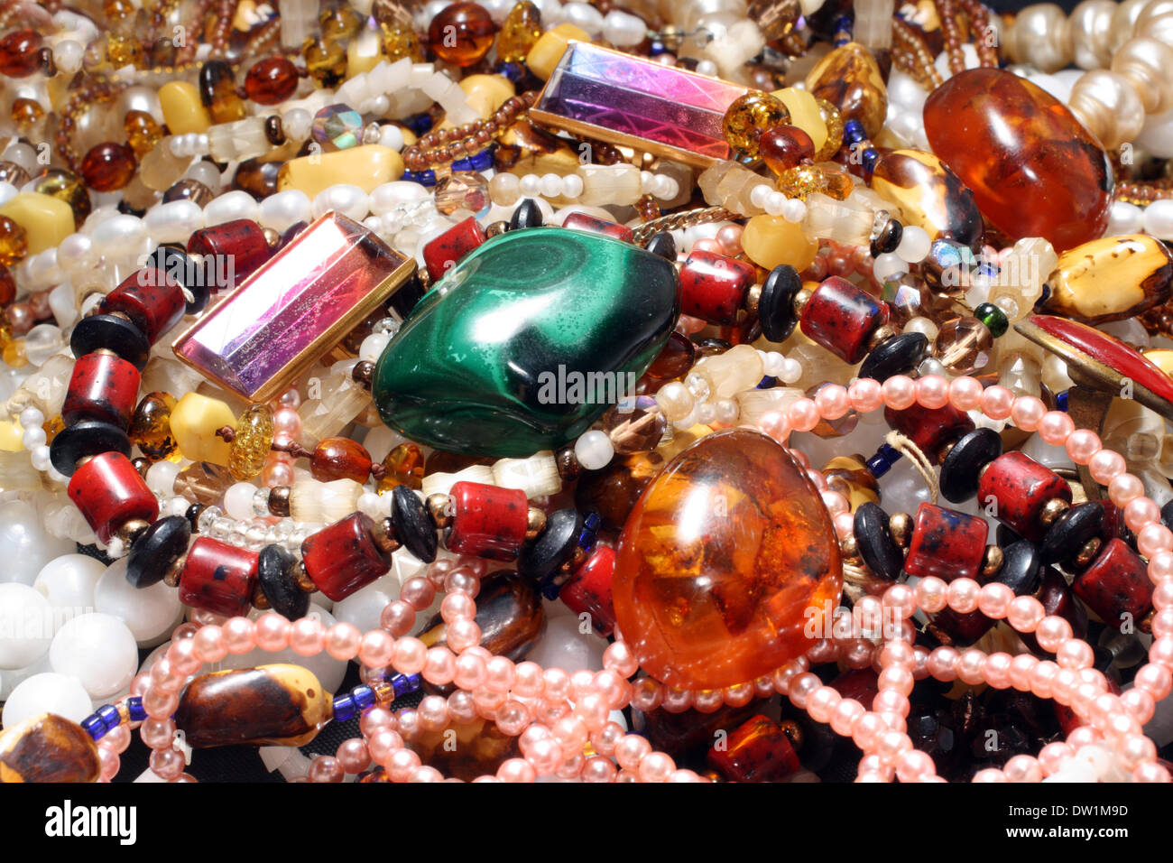 jewelry necklace and gems Stock Photo - Alamy