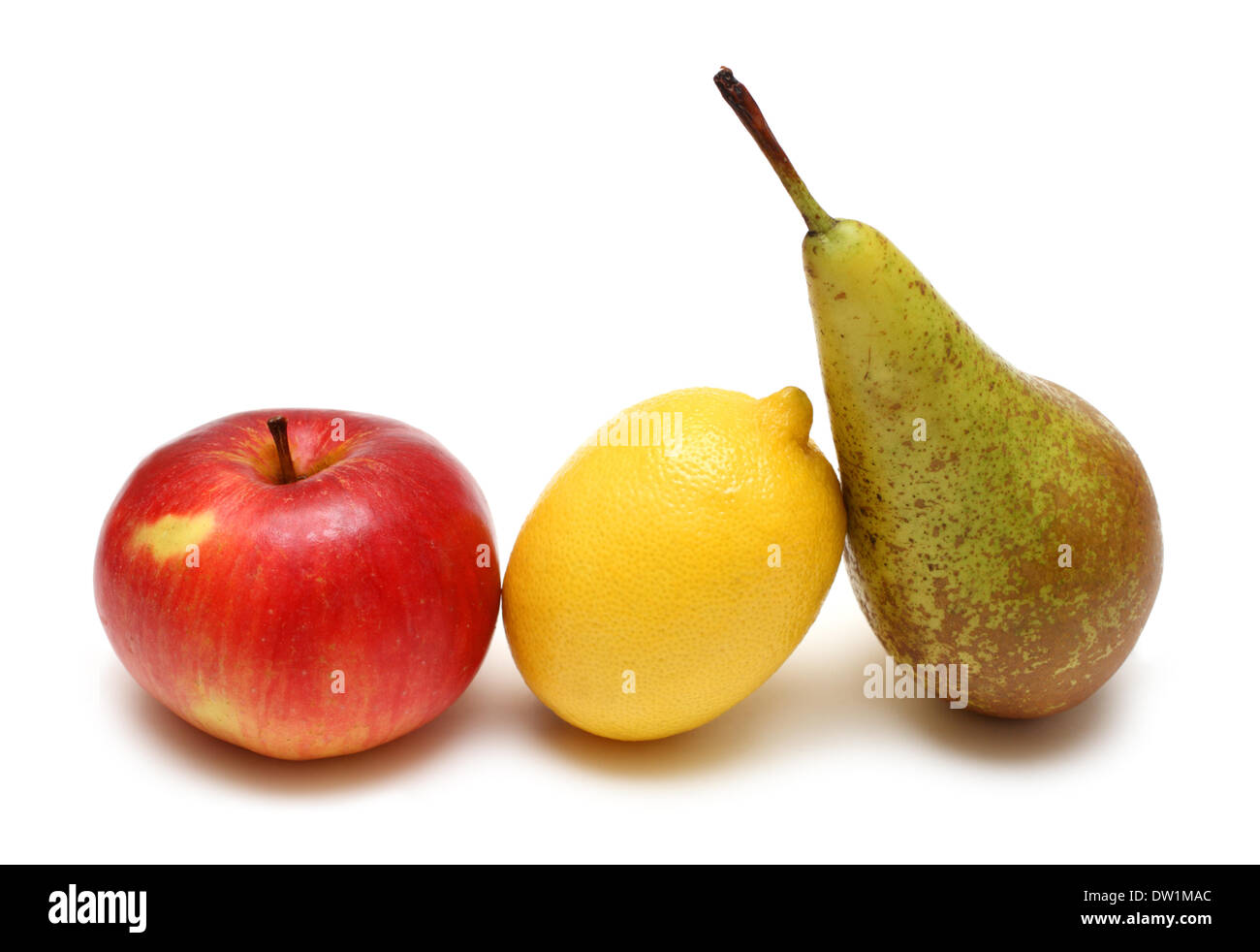 pear lemon and apple Stock Photo - Alamy