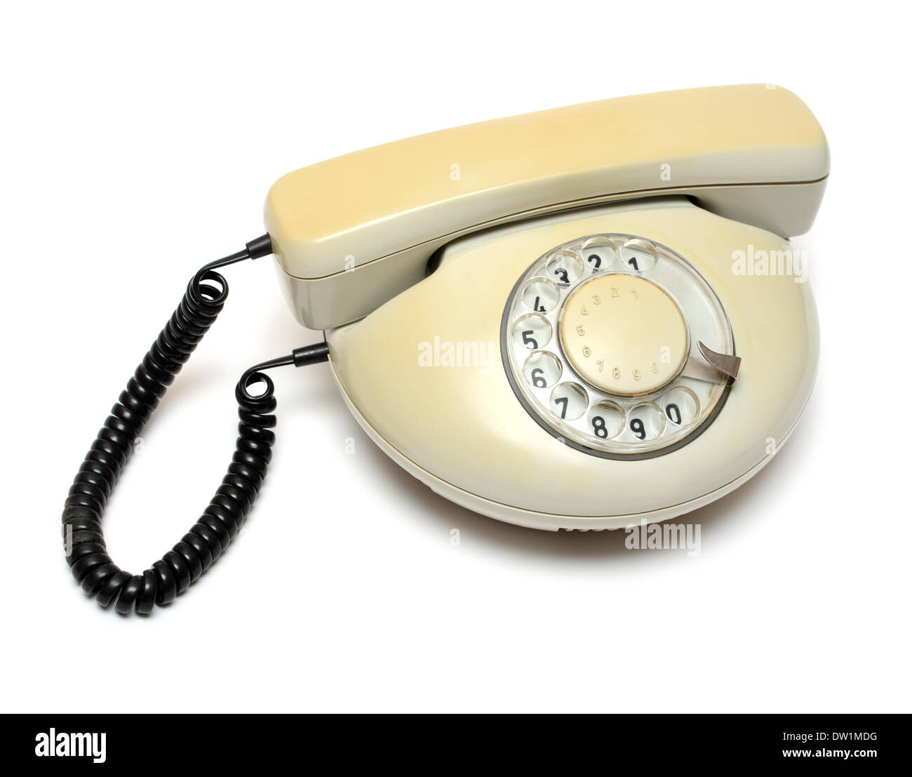 old retro telephone isolated on white Stock Photo