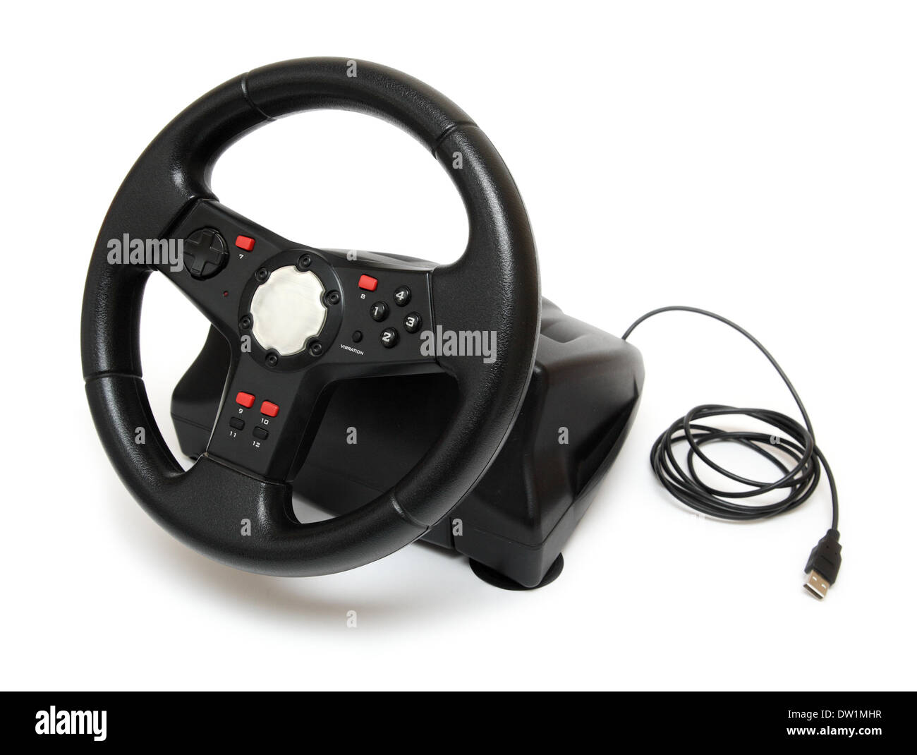 steering wheel simulator for pc games Stock Photo