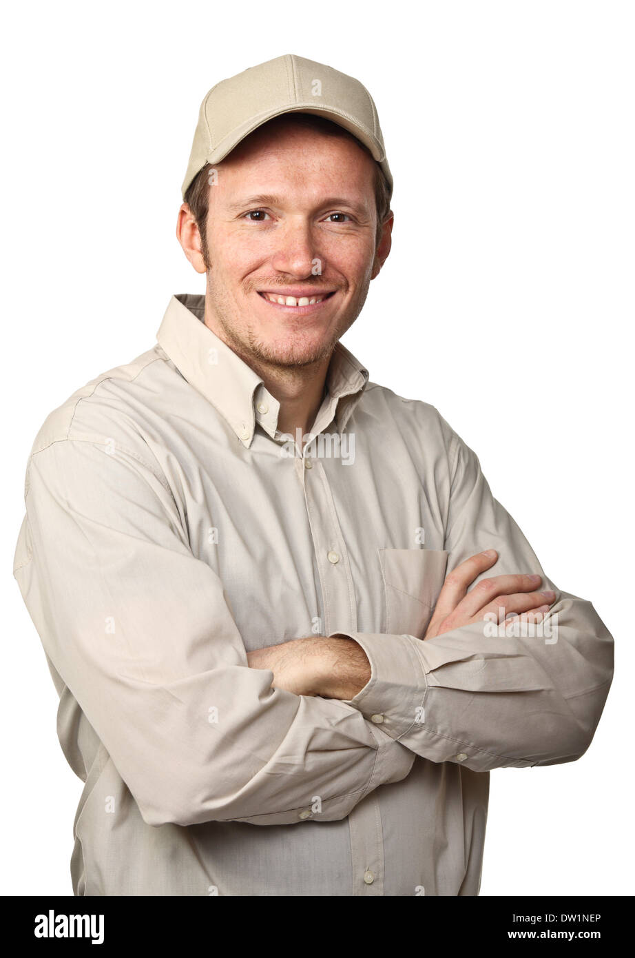 Portrait smiling delivery man hi-res stock photography and images - Alamy