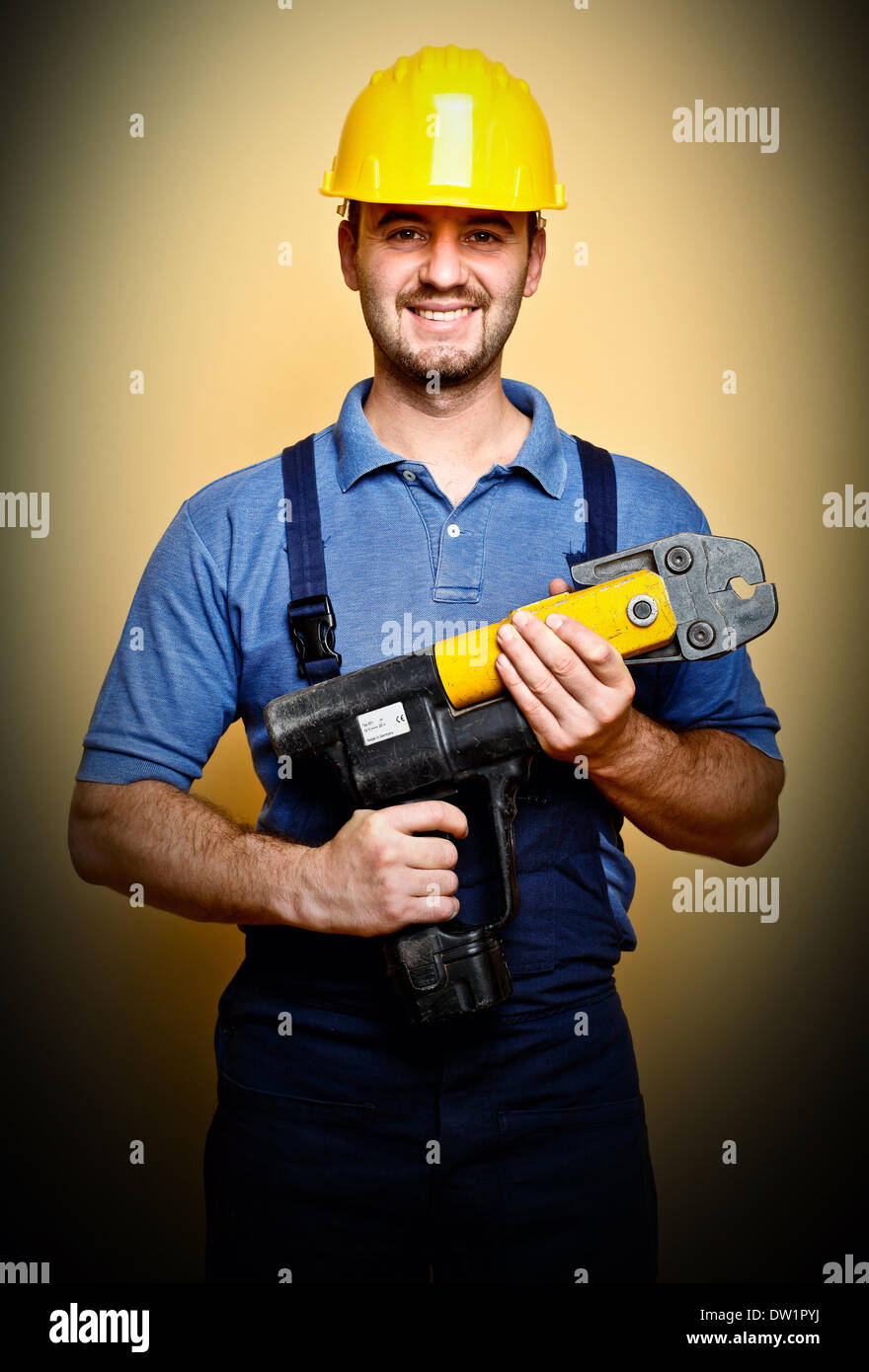 Man worker blue uniform hi-res stock photography and images - Alamy