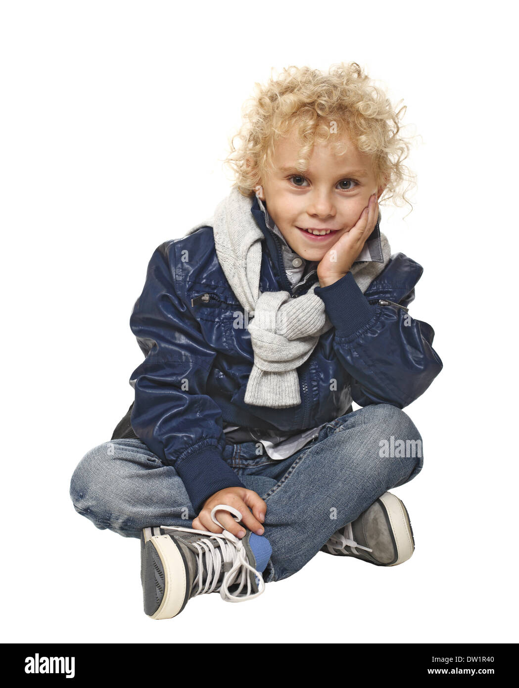 smiling blond boy Stock Photo - Alamy