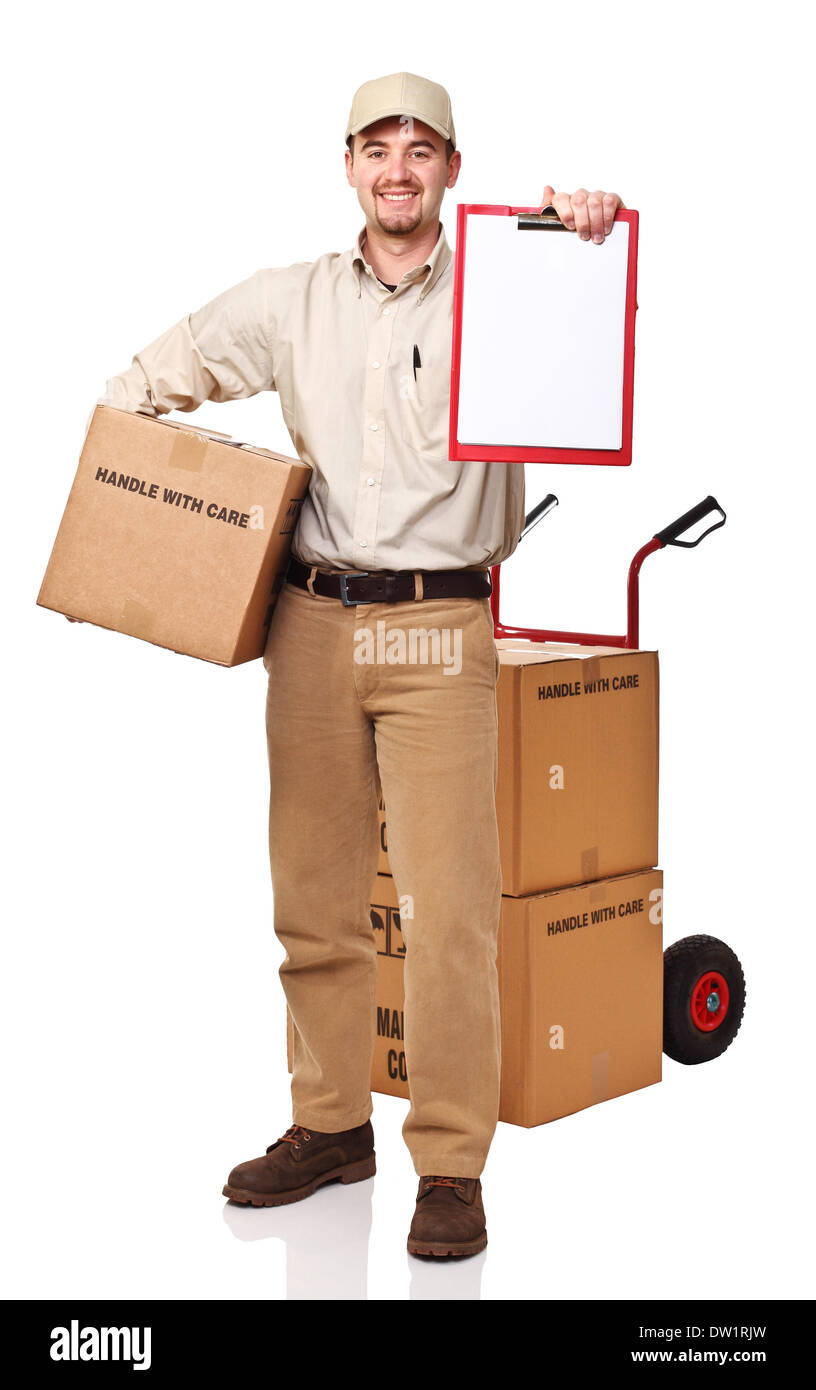 Delivery man isolated hi-res stock photography and images - Alamy