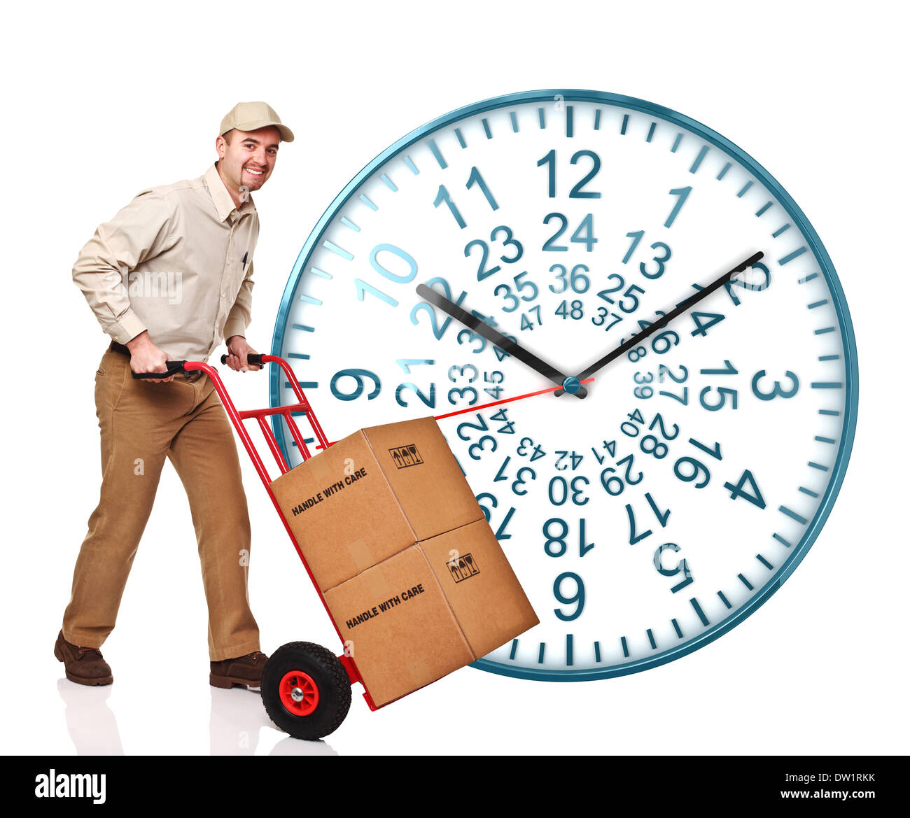 48 ours clock shipping Stock Photo