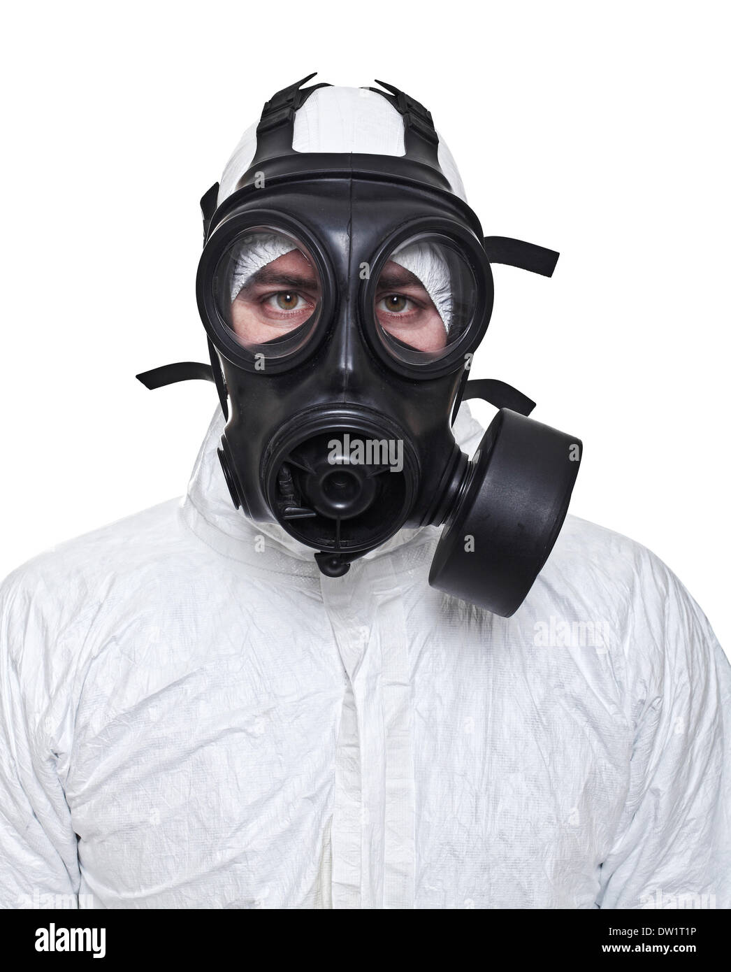 man with gas mask Stock Photo