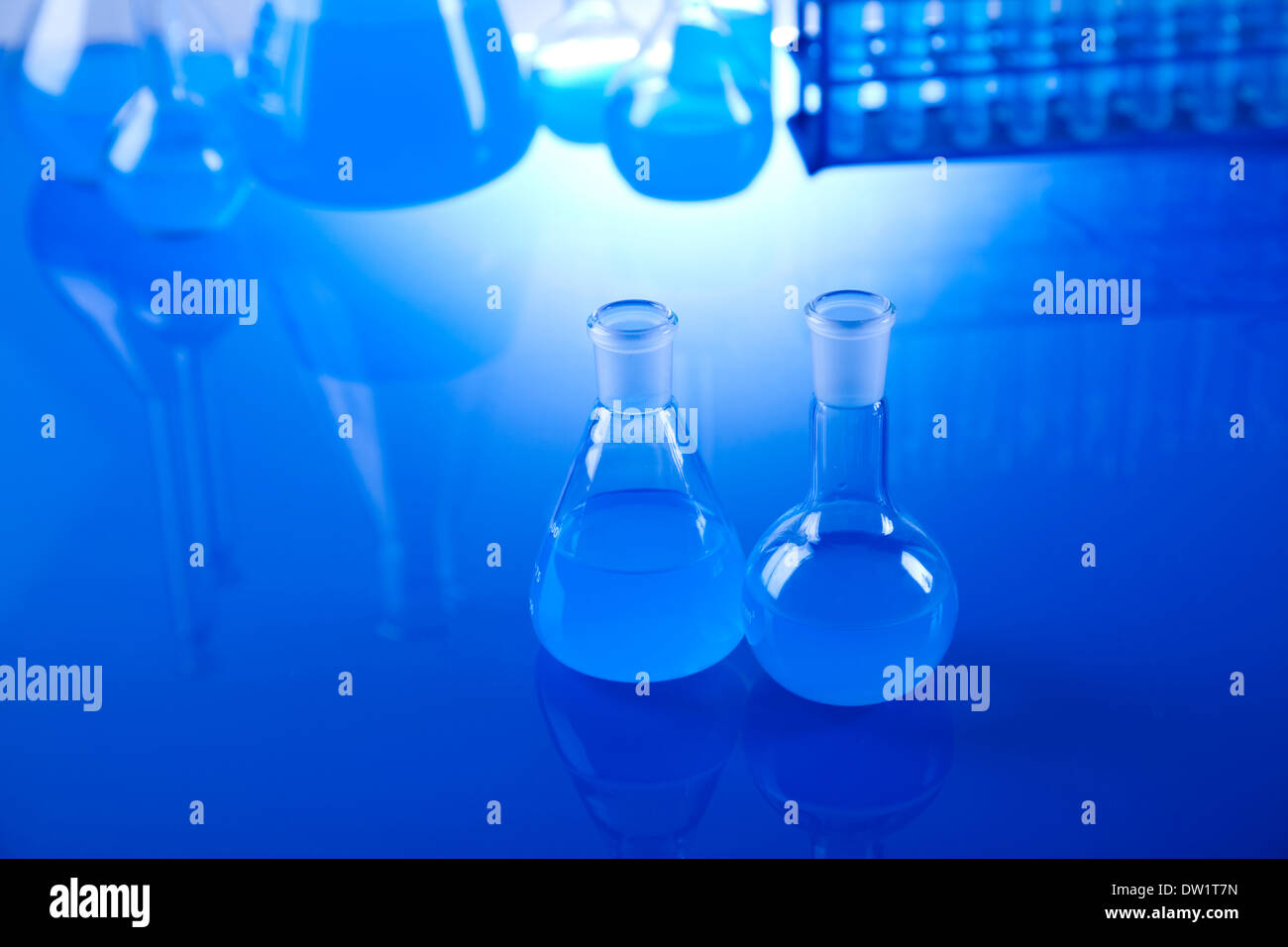 Laboratory glass, Chemistry science formula Stock Photo Alamy