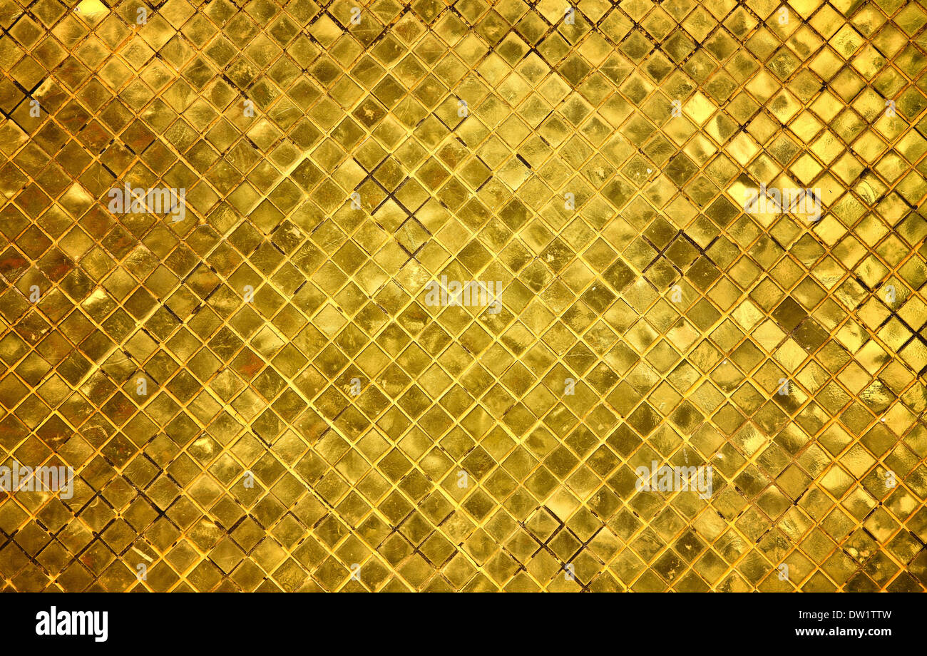 golden tiles background Stock Photo - Alamy
