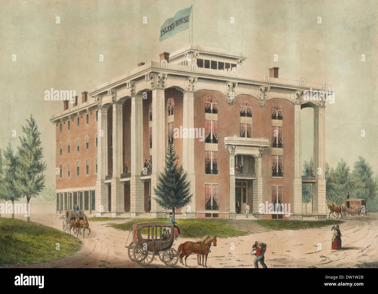 Island House, Bellows Falls, Vermont, circa 1880 Stock Photo Alamy