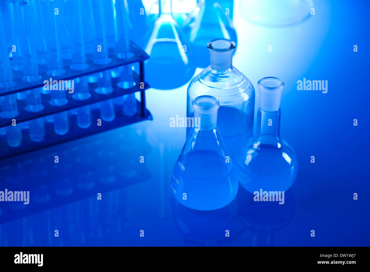 Laboratory glass, Chemistry science formula Stock Photo Alamy