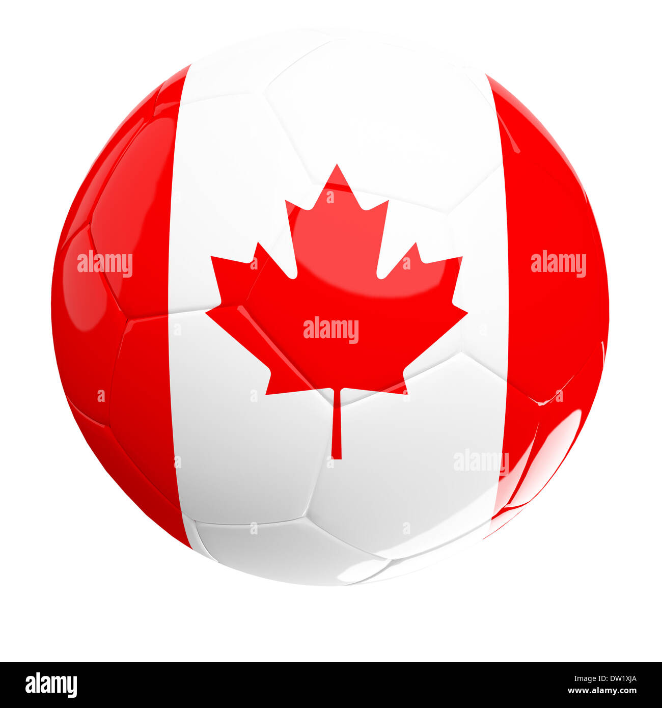 Soccer ball canada flag isolated hires stock photography and images