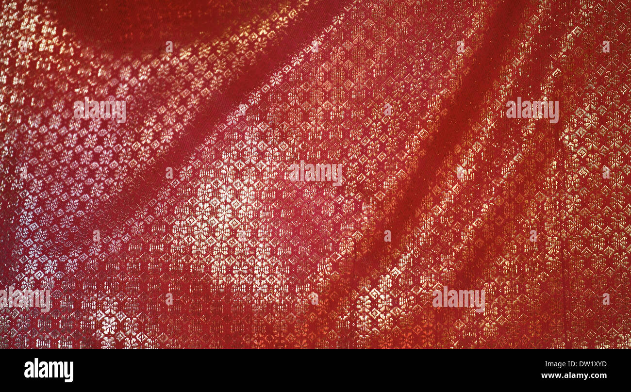 red and gold fabric Stock Photo Alamy