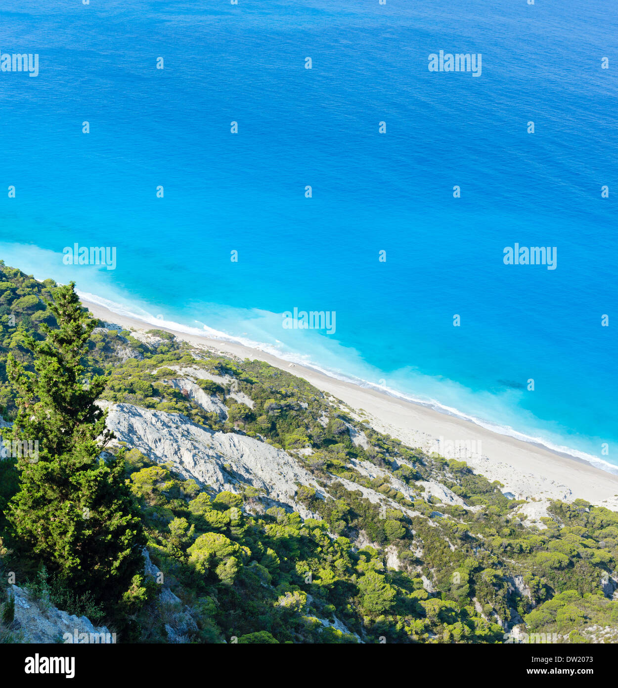 Lefkada coast beach (Greece) Stock Photo
